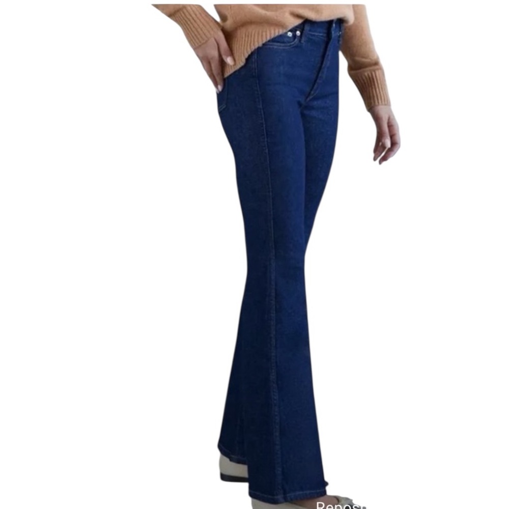 AYR Women's Flare Jeans in Dark Blue